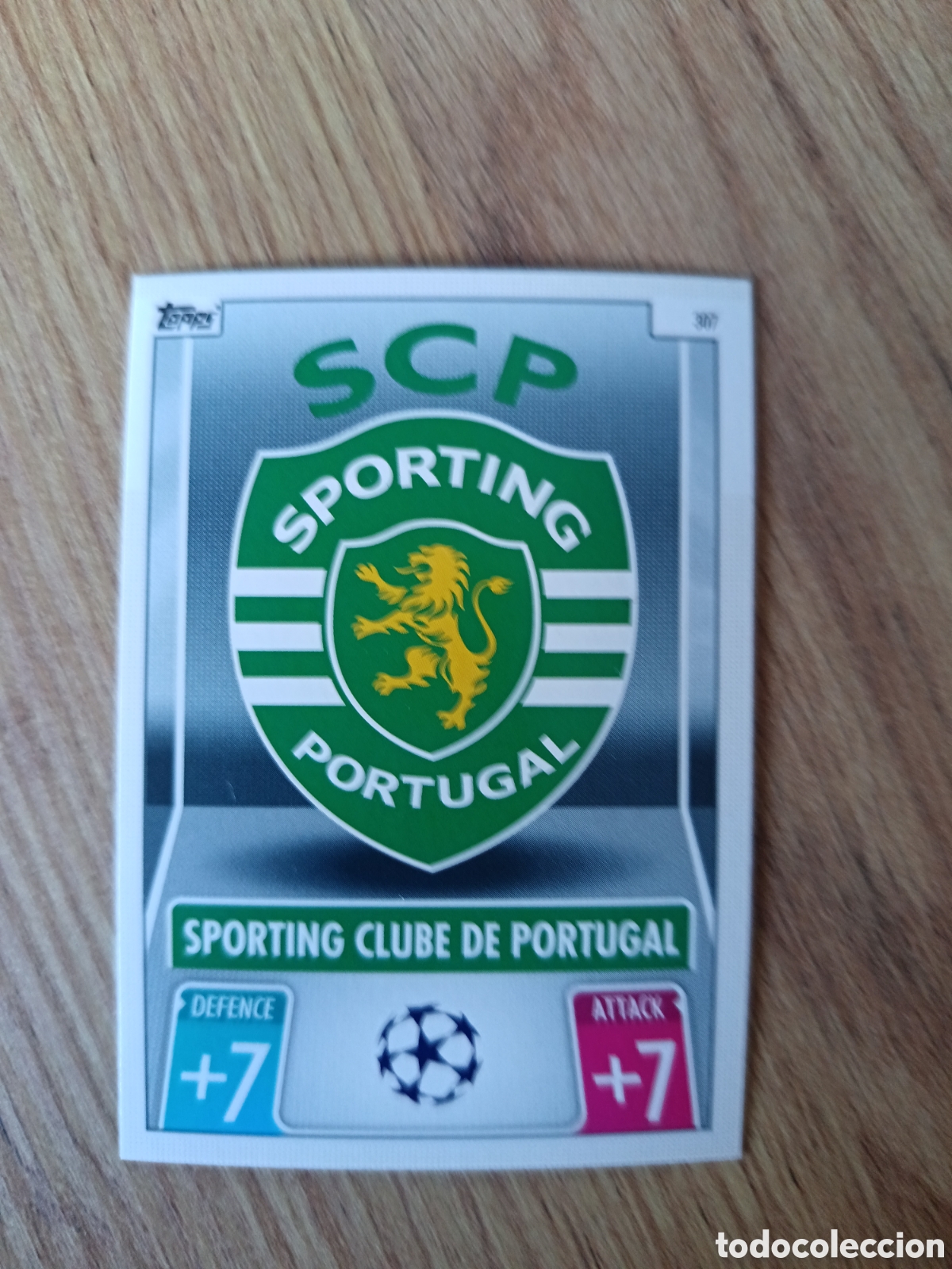 Cromos de f&uacute;tbol: 307 Escudo Sporting Portugal CHAMPIONS LEAGUE MATCH ATTAX TOPPS 2021-2022 21-22