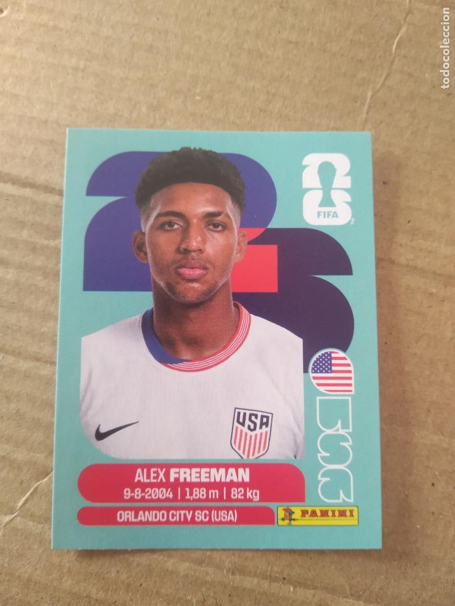 Cromos de f&uacute;tbol: USA 6 ALEX FREEMAN ESTADOS UNIDOS USA CROMO FUTBOL PANINI MUNDIAL 2026 WORLD CUP COPA DEL MUNDO