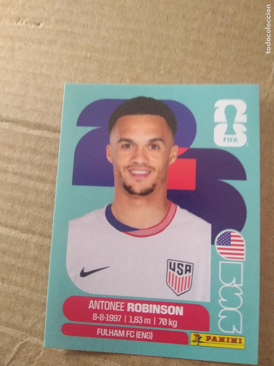 Cromos de f&uacute;tbol: USA 7 ANTONEE ROBINSON ESTADOS UNIDOS USA CROMO FUTBOL PANINI MUNDIAL 2026 WORLD CUP COPA DEL MUNDO