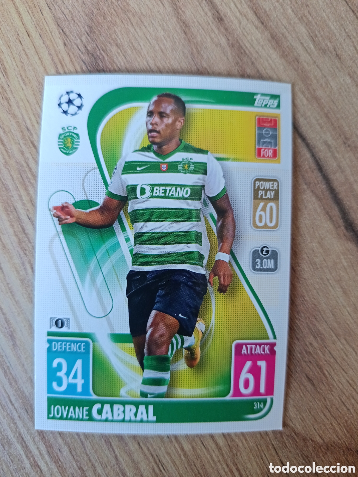 Cromos de f&uacute;tbol: 314 Cabral CHAMPIONS LEAGUE MATCH ATTAX TOPPS 2021-2022 21-22