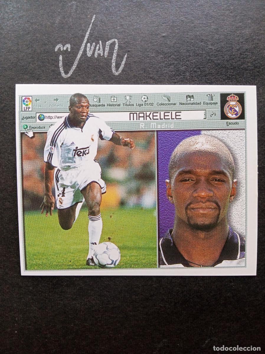 Cromos de f&uacute;tbol: MAKELELE REAL MADRID FRANCIA ⚽ COLECCIONES ESTE &reg; 2001 2002 LIGA 01 02 SIN PEGAR NUNCA PEGADO NUEVO