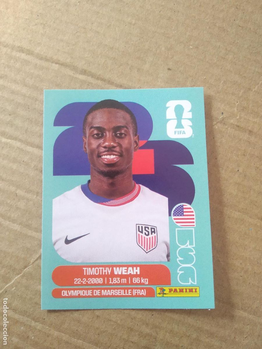 Cromos de f&uacute;tbol: USA 12 TIMOTHY WEAH ESTADOS UNIDOS USA CROMO FUTBOL PANINI MUNDIAL 2026 WORLD CUP COPA DEL MUNDO