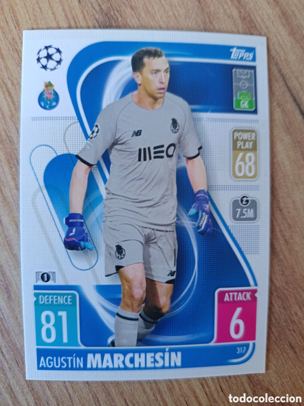 Cromos de f&uacute;tbol: 317 Marchesin CHAMPIONS LEAGUE MATCH ATTAX TOPPS 2021-2022 21-22