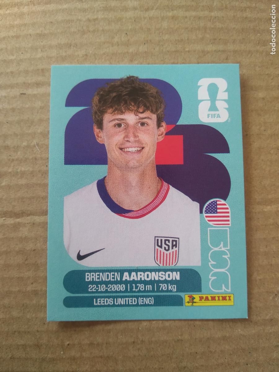 Cromos de f&uacute;tbol: USA 17 BRENDEN AARONSON ESTADOS UNIDOS USA CROMO FUTBOL PANINI MUNDIAL 2026 WORLD CUP COPA DEL MUNDO
