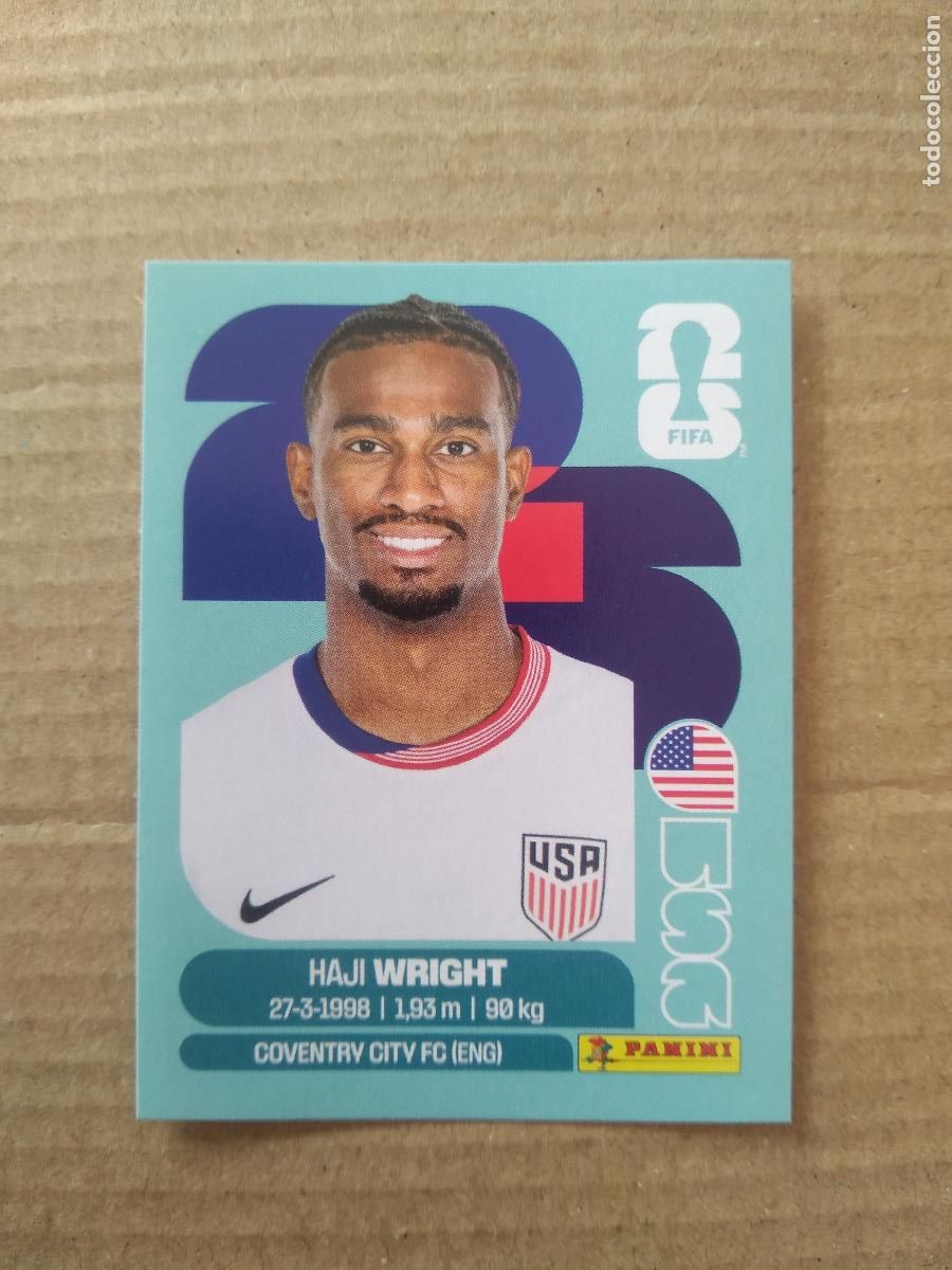 Cromos de Futebol: USA 19 HAJI WRIGHT ESTADOS UNIDOS USA CROMO FUTBOL PANINI MUNDIAL 2026 WORLD CUP COPA DEL MUNDO