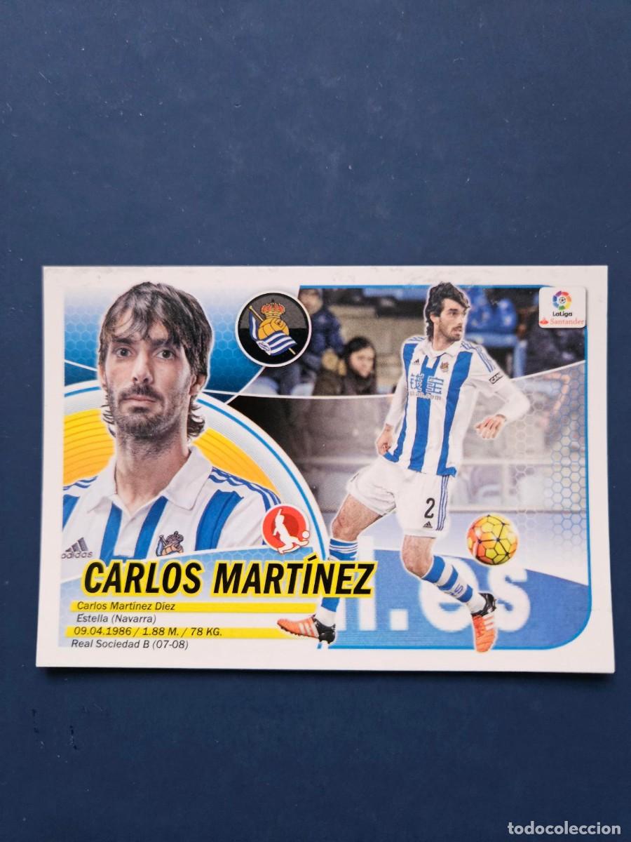 Cromos de f&uacute;tbol: N&ordm; 3B CARLOS MARTINEZ REAL SOCIEDAD LOGO NUEVO LIGA ESTE 16 17 2016 2017 SIN PEGAR NUNCA PEGADO