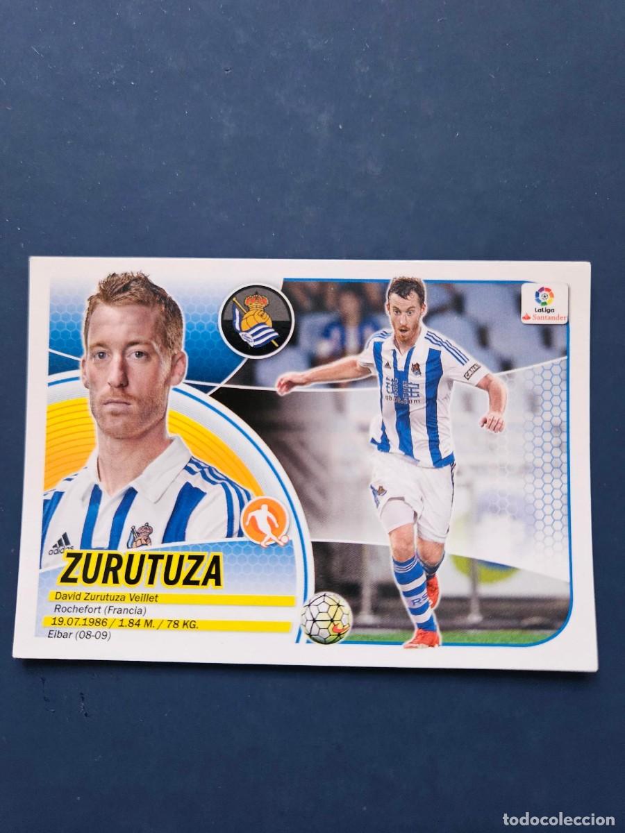 Fu&szlig;ball-Sticker: N&ordm; 11A ZURUTUZA REAL SOCIEDAD LOGO NUEVO LIGA ESTE 16 17 2016 2017 SIN PEGAR NUNCA PEGADO