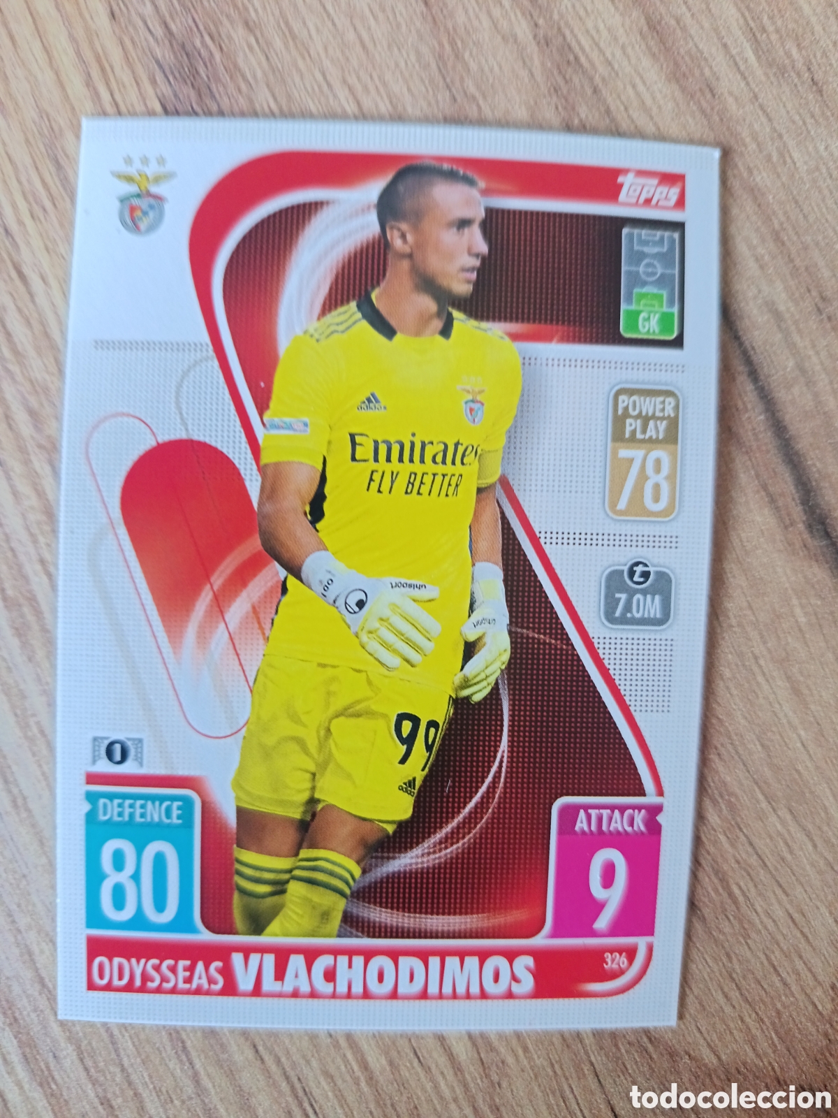 Fu&szlig;ball-Sticker: 326 Vlachodimos CHAMPIONS LEAGUE MATCH ATTAX TOPPS 2021-2022 21-22