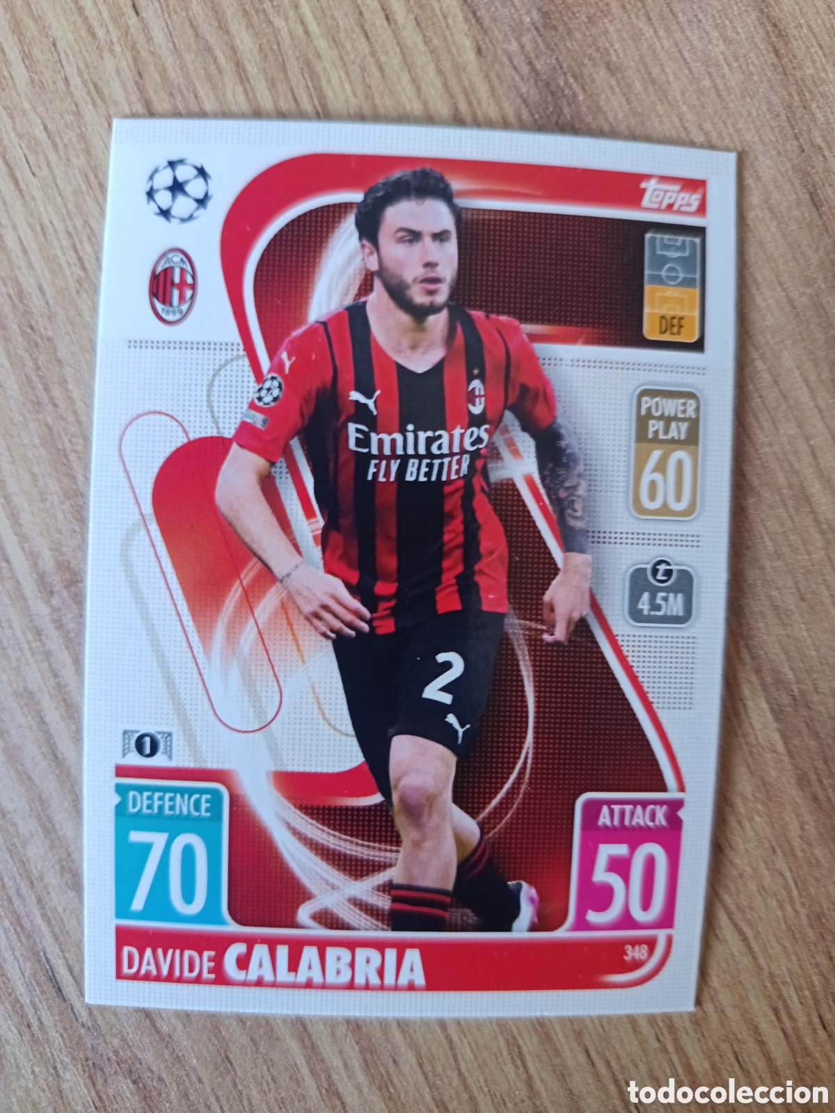 Fu&szlig;ball-Sticker: 348 Calabria CHAMPIONS LEAGUE MATCH ATTAX TOPPS 2021-2022 21-22
