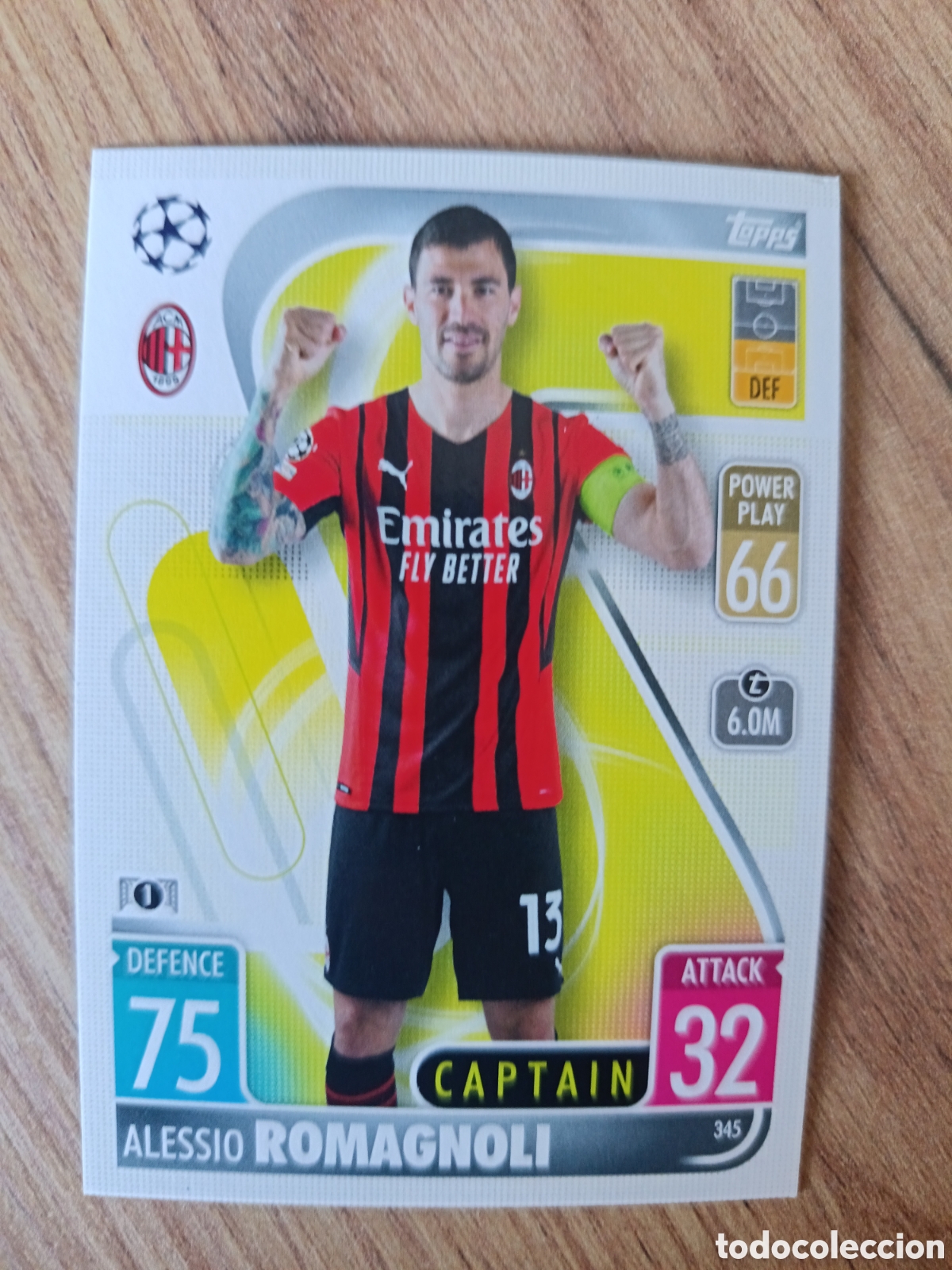 Fu&szlig;ball-Sticker: 345 Romagnoli CHAMPIONS LEAGUE MATCH ATTAX TOPPS 2021-2022 21-22