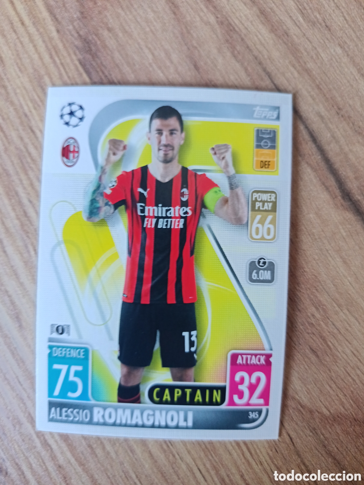 Fu&szlig;ball-Sticker: 345 Romagnoli CHAMPIONS LEAGUE MATCH ATTAX TOPPS 2021-2022 21-22