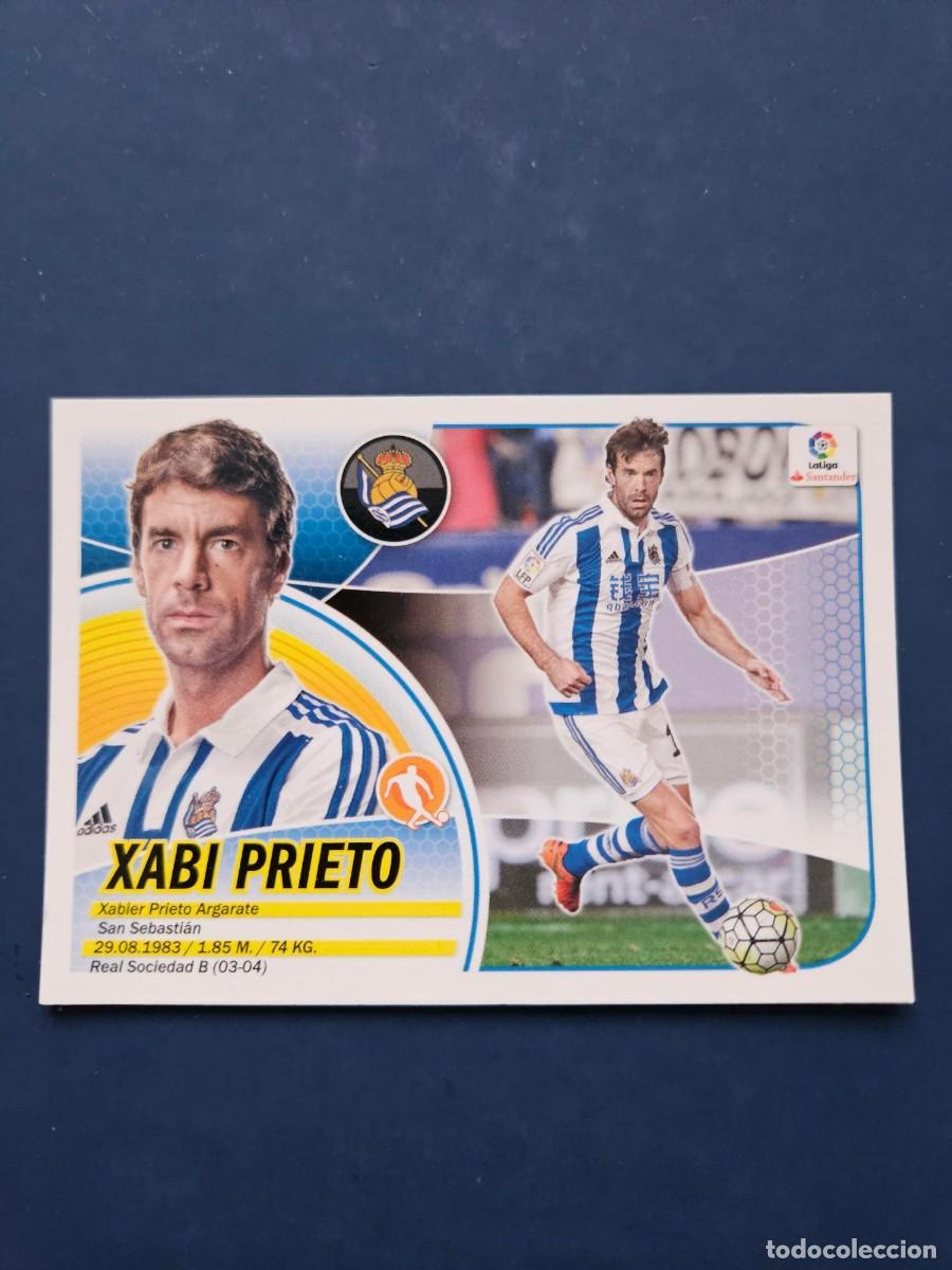 Fu&szlig;ball-Sticker: N&ordm; 13A XABI PRIETO REAL SOCIEDAD LOGO NUEVO LIGA ESTE 16 17 2016 2017 SIN PEGAR NUNCA PEGADO
