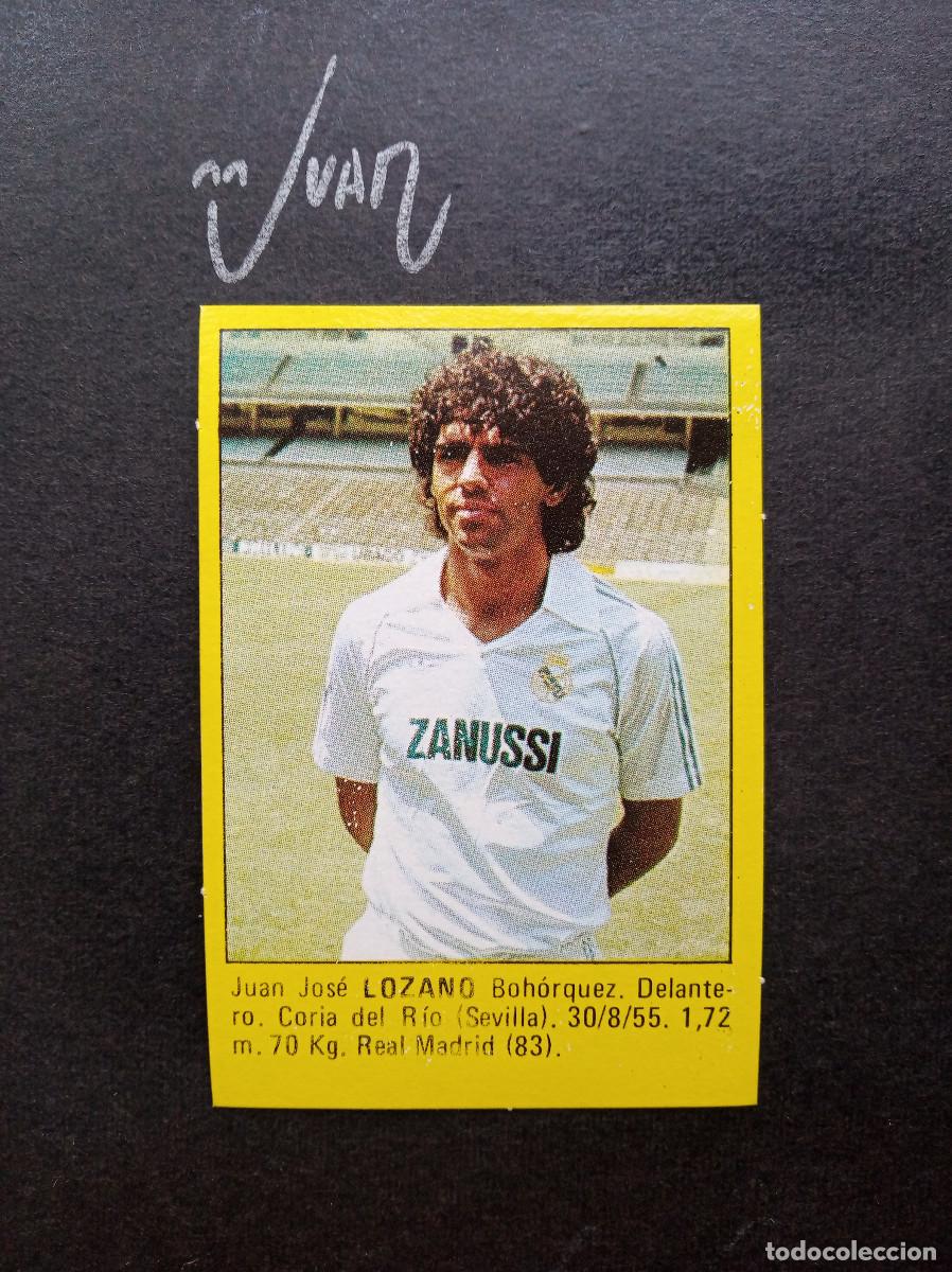 Fu&szlig;ball-Sticker: LOZANO REAL MADRID ⚽ EDITORIAL M. ROLLAN &reg; 1983 1984 LIGA FUTBOL 83 84 SIN PEGAR NUNCA PEGADO