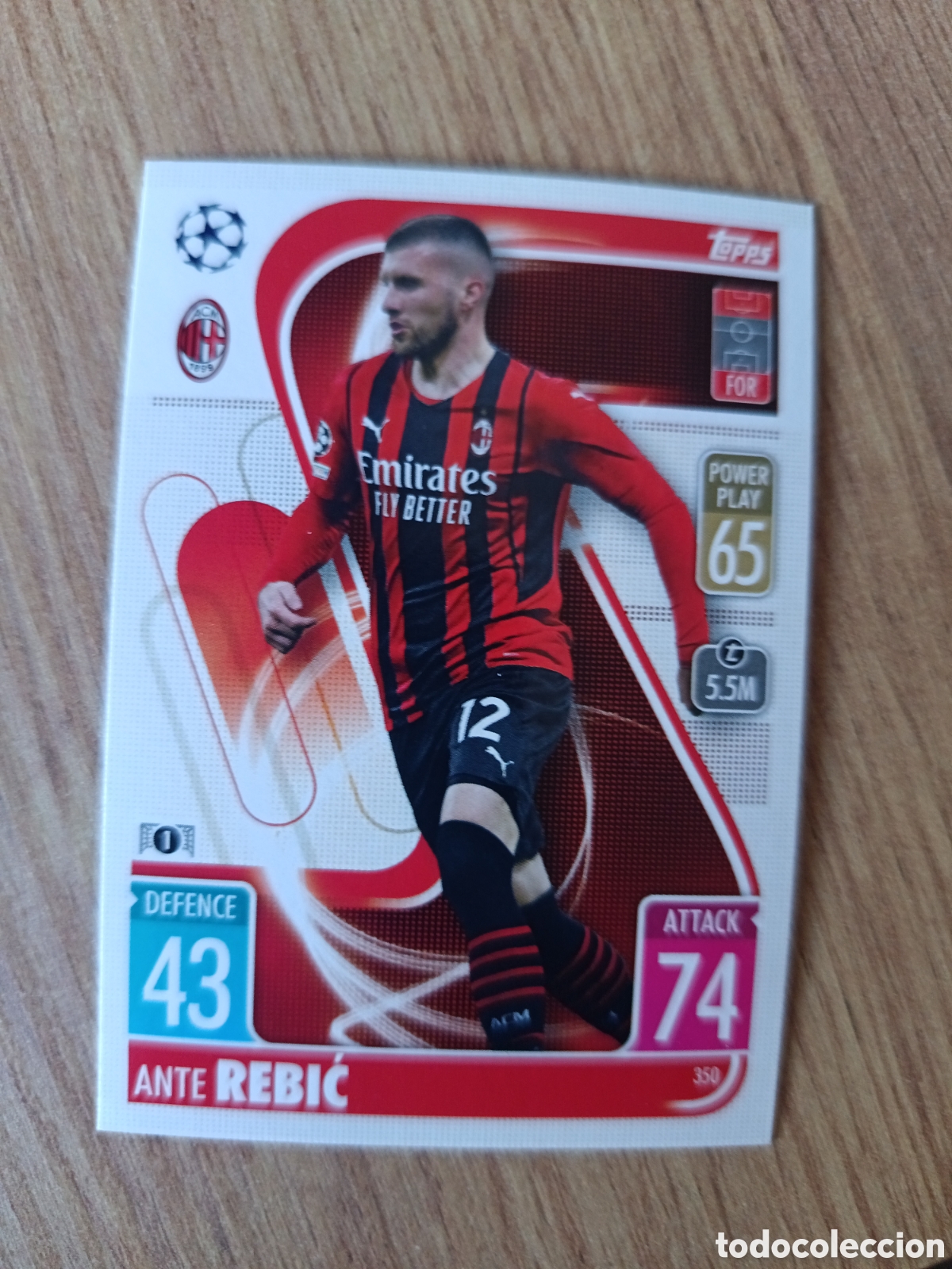Cromos de f&uacute;tbol: 350 Rebic CHAMPIONS LEAGUE MATCH ATTAX TOPPS 2021-2022 21-22