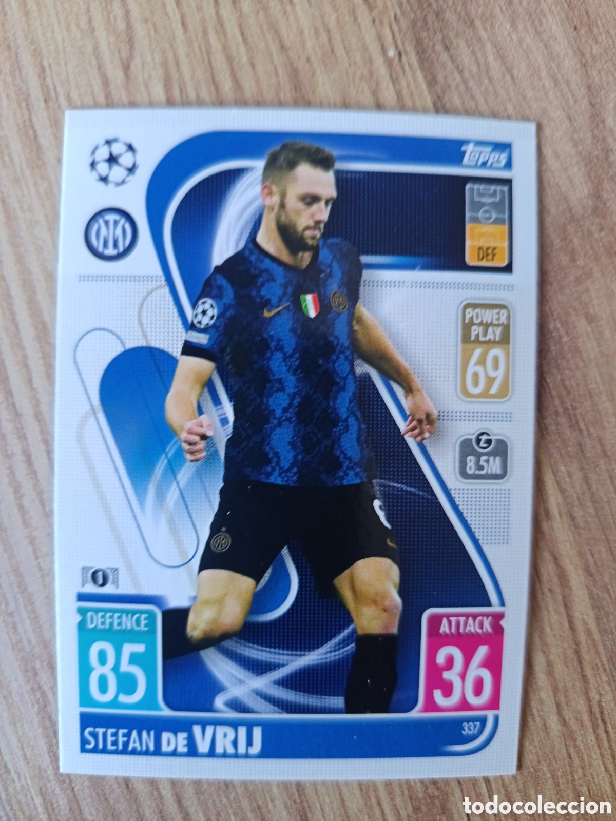 Fu&szlig;ball-Sticker: 337 Vrij CHAMPIONS LEAGUE MATCH ATTAX TOPPS 2021-2022 21-22