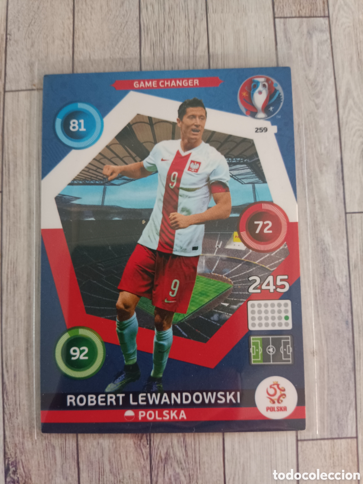 Cromos de Futebol: 259 ROBERT LEWANDOWSKI POLONIA ADRENALYN XL EURO EUROCOPA FRANCIA FRANCE 2016 PANINI 16