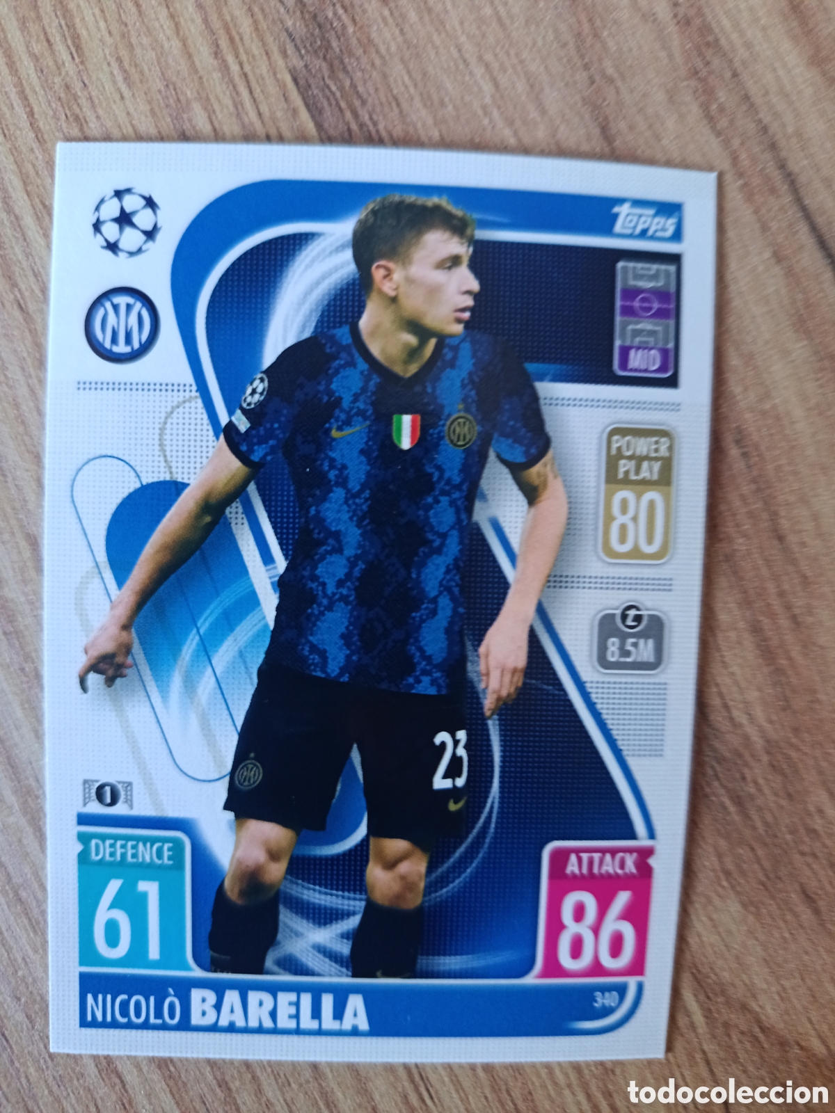 Cromos de f&uacute;tbol: 340 Barella CHAMPIONS LEAGUE MATCH ATTAX TOPPS 2021-2022 21-22