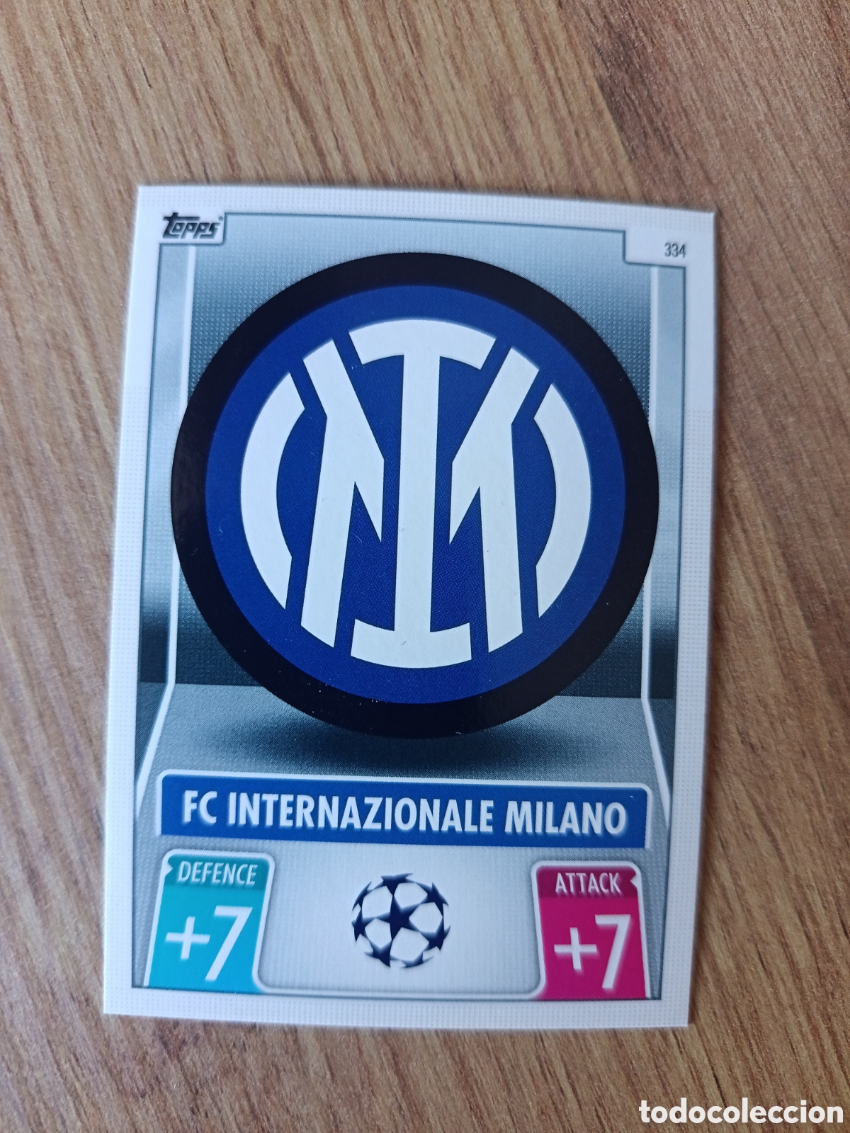 Cromos de f&uacute;tbol: 334 Escudo Inter de Milan CHAMPIONS LEAGUE MATCH ATTAX TOPPS 2021-2022 21-22