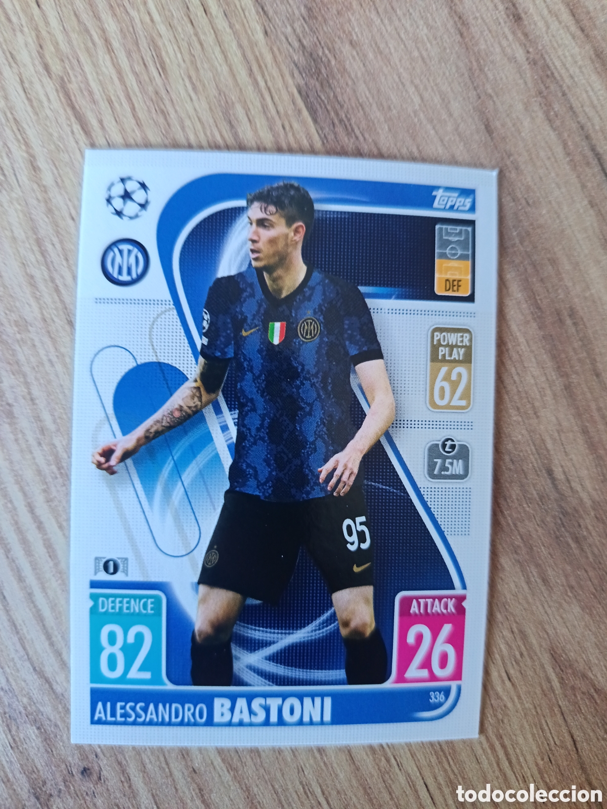 Cromos de f&uacute;tbol: 326 Bastoni CHAMPIONS LEAGUE MATCH ATTAX TOPPS 2021-2022 21-22