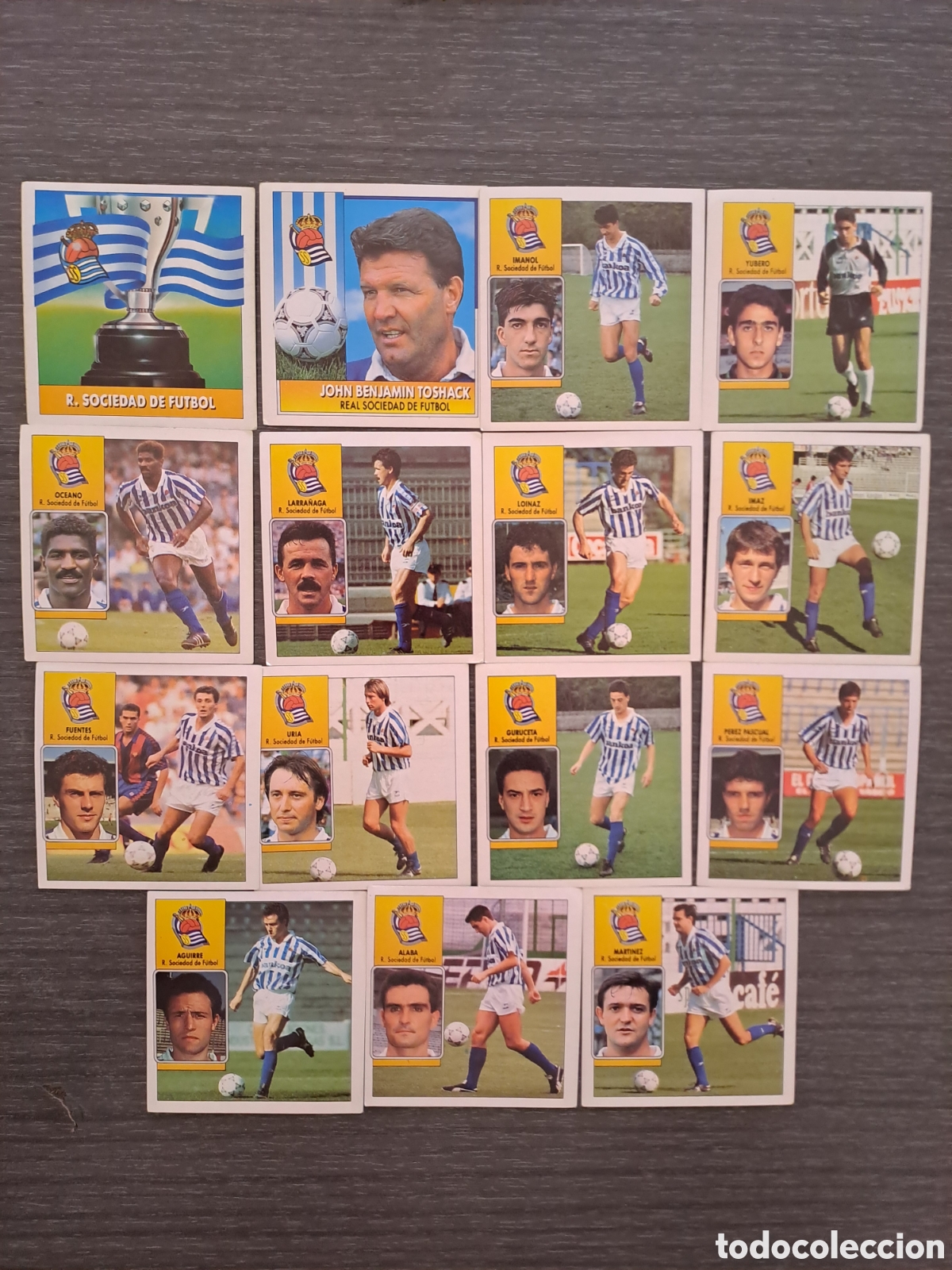 Cromos de f&uacute;tbol: LIGA ESTE 92/93 REAL SOCIEDAD CROMOS SIN PEGAR Colecci&oacute;n de cromos de la Liga Este