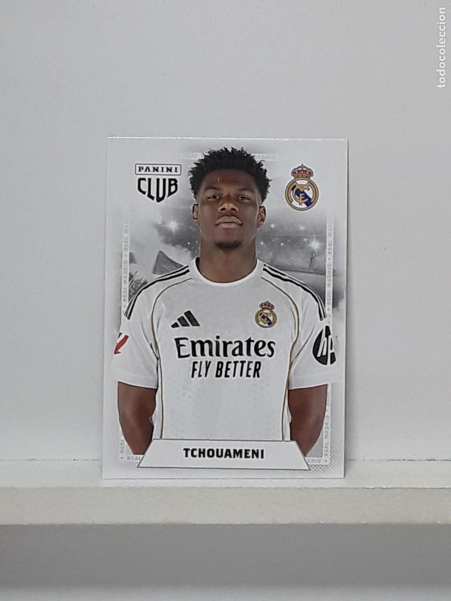 Football Stickers: CLUB REAL MADRID OFICIAL 2025 2026 25 26 ALBUM PANINI LIGA N 18 AURELIEN TCHOUAMENI