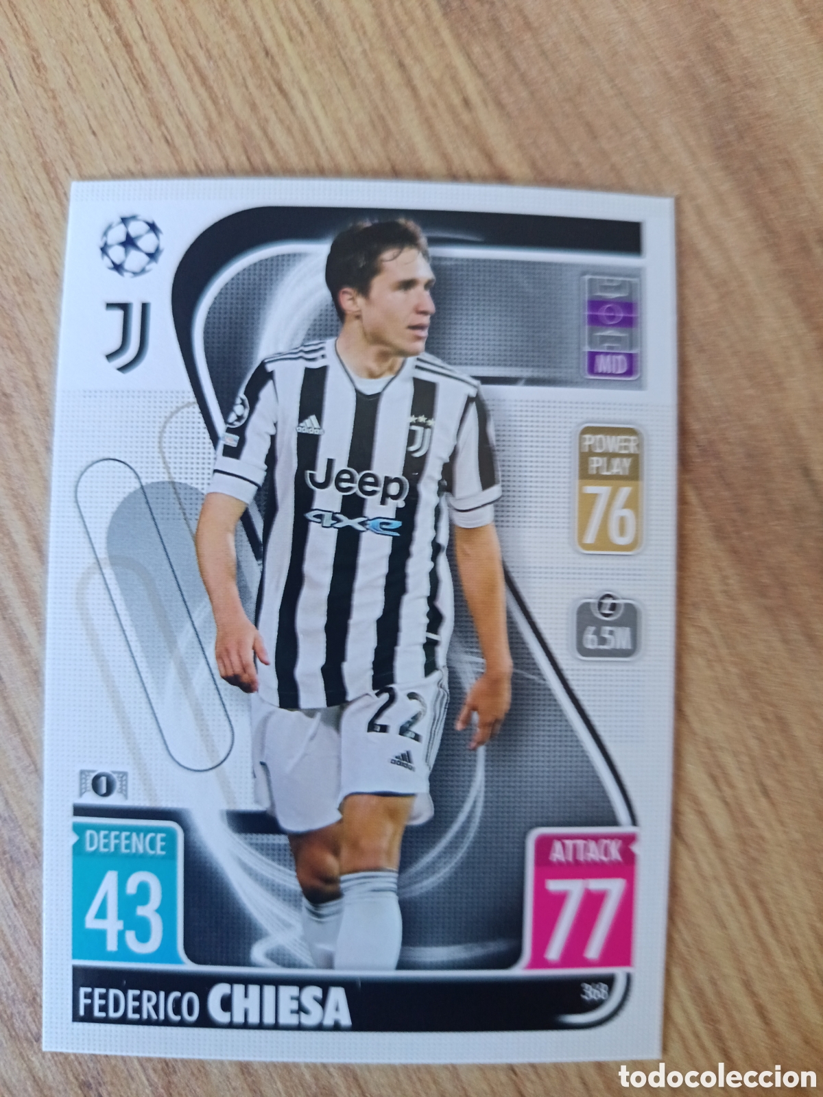 Football Stickers: 368 Chiesa CHAMPIONS LEAGUE MATCH ATTAX TOPPS 2021-2022 21-22
