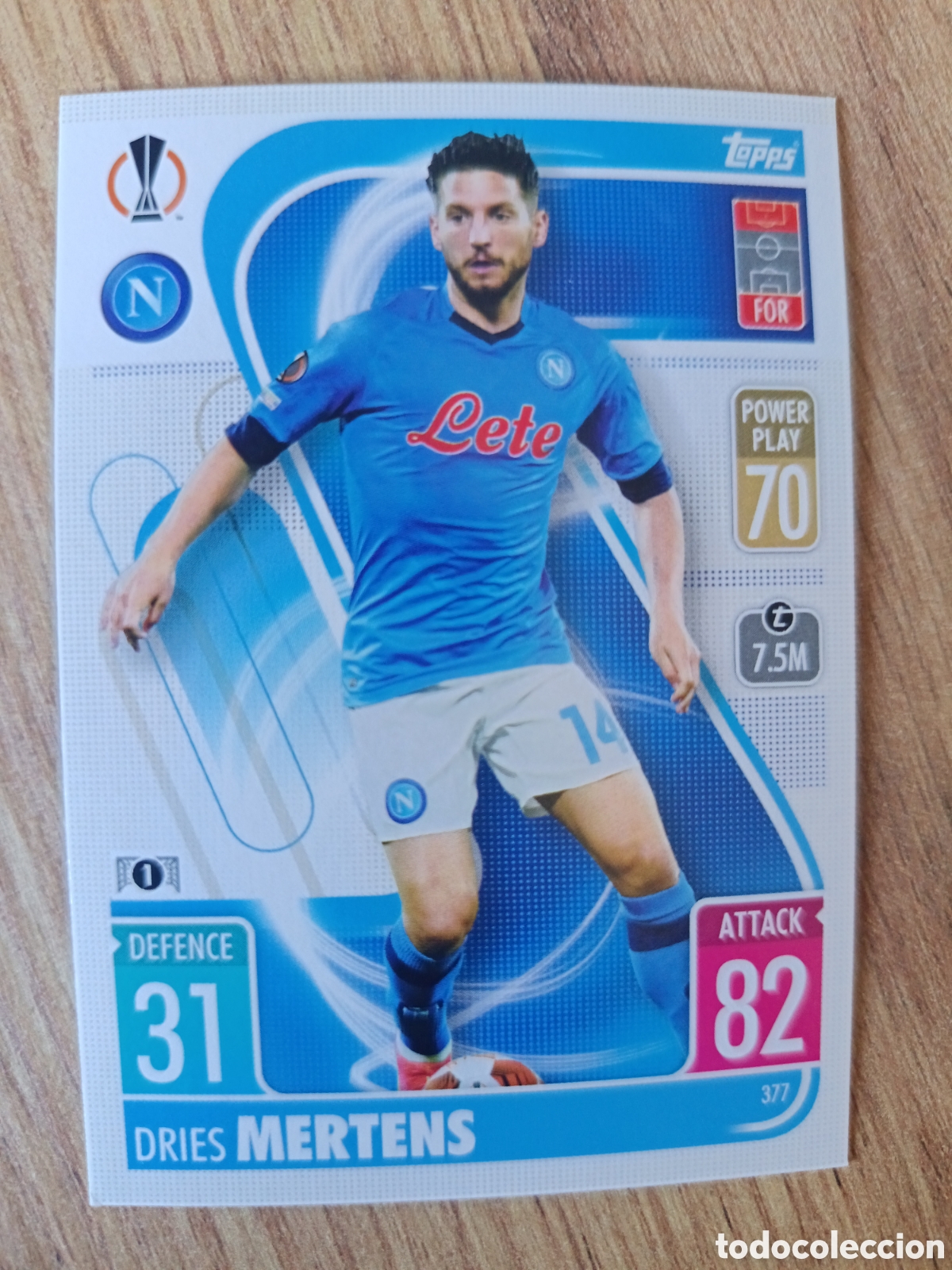 Cromos de f&uacute;tbol: 317 Mertens CHAMPIONS LEAGUE MATCH ATTAX TOPPS 2021-2022 21-22