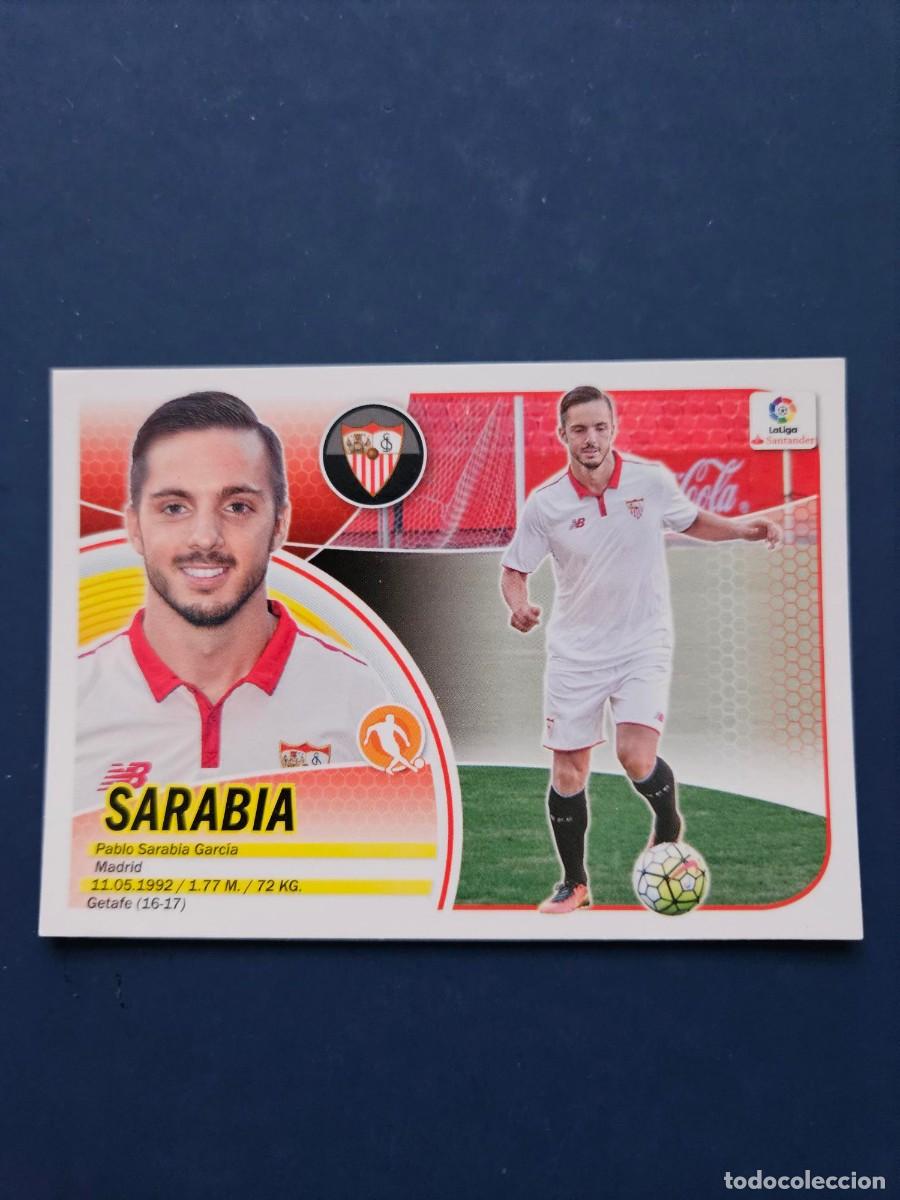 Cromos de f&uacute;tbol: N&ordm; 11 SARABIA SEVILLA LOGO NUEVO LIGA ESTE 16 17 2016 2017 SIN PEGAR NUNCA PEGADO