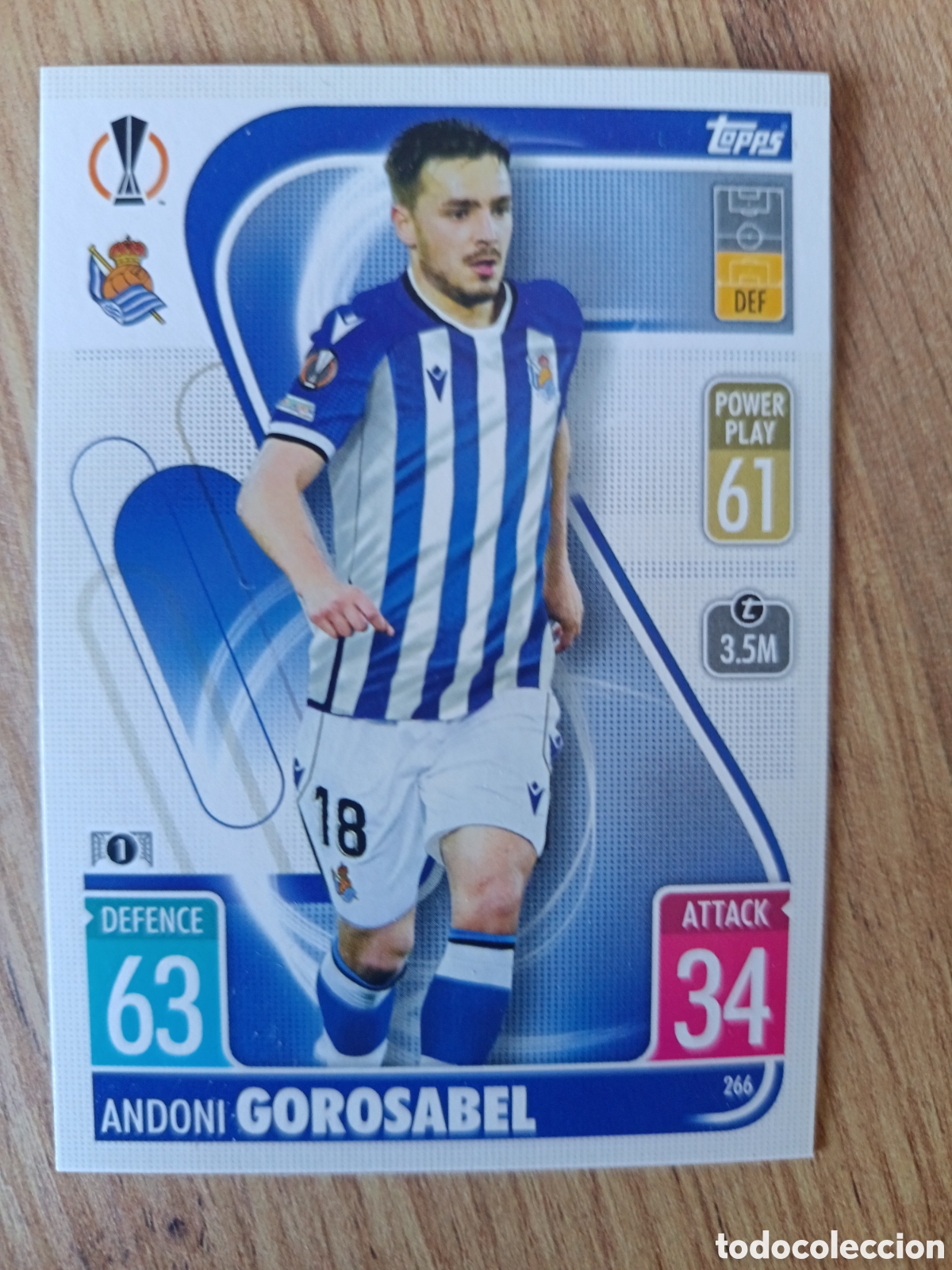 Cromos de f&uacute;tbol: 266 Gorosabel CHAMPIONS LEAGUE MATCH ATTAX TOPPS 2021-2022 21-22