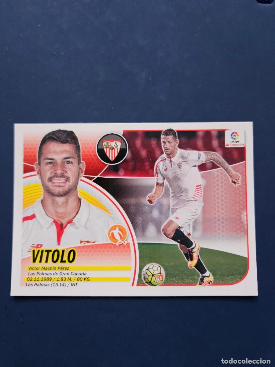 Cromos de f&uacute;tbol: N&ordm; 13 VITOLO SEVILLA LOGO NUEVO LIGA ESTE 16 17 2016 2017 SIN PEGAR NUNCA PEGADO
