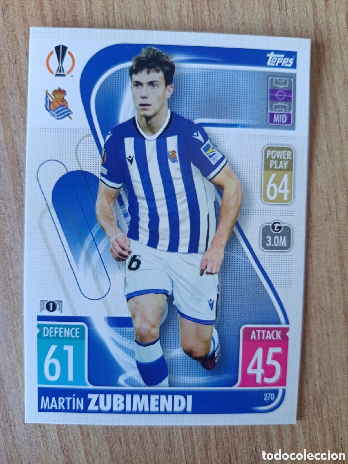 Cromos de f&uacute;tbol: 270 Zubimendi CHAMPIONS LEAGUE MATCH ATTAX TOPPS 2021-2022 21-22