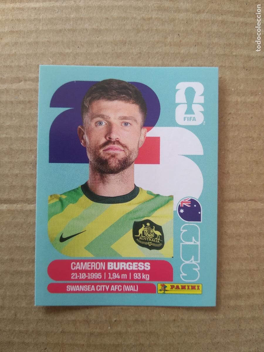 Cromos de f&uacute;tbol: AUS 8 CAMERON BURGESS AUSTRALIA CROMO FUTBOL PANINI MUNDIAL 2026 WORLD CUP COPA DEL MUNDO