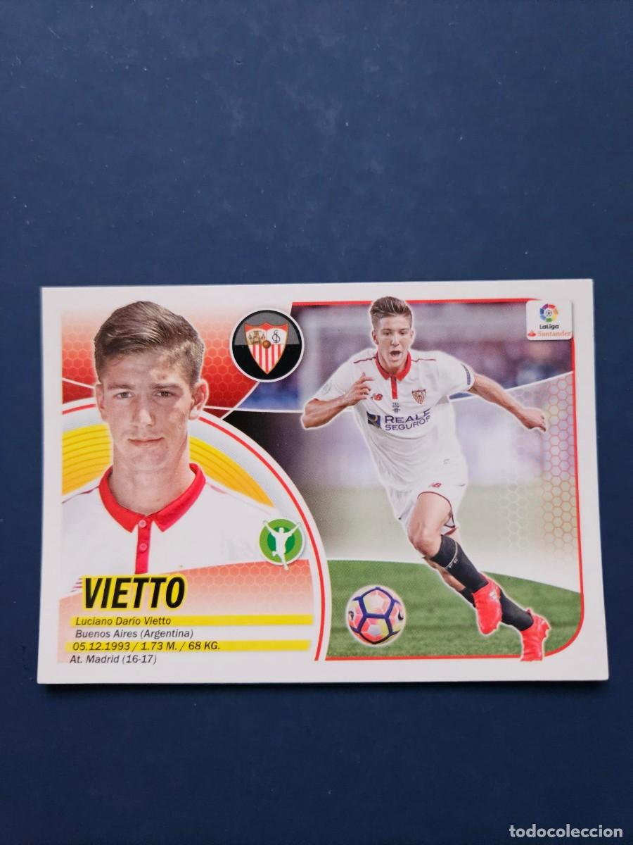 Figurine di Calcio: N&ordm; 15 BIS VIETTO SEVILLA COLOCA LOGO NUEVO LIGA ESTE 16 17 2016 2017 SIN PEGAR NUNCA PEGADO