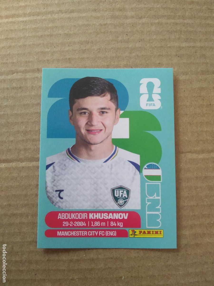 Cromos de f&uacute;tbol: UZB 9 ABDUKODIR KHUSANOV UZBEKISTAN CROMO FUTBOL PANINI MUNDIAL 2026 WORLD CUP COPA DEL MUNDO