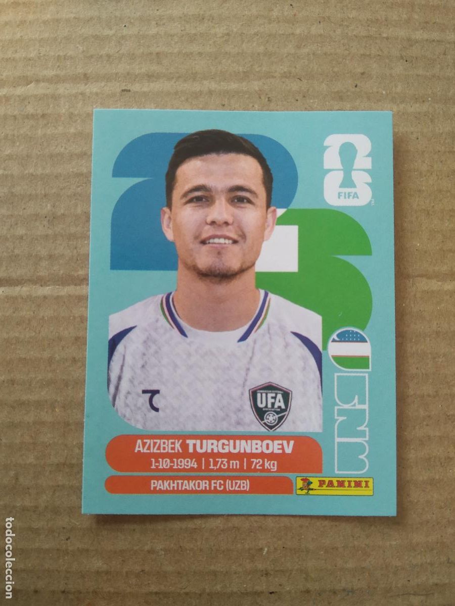 Cromos de f&uacute;tbol: UZB 14 AZIZBEK TURGUNBOEV UZBEKISTAN CROMO FUTBOL PANINI MUNDIAL 2026 WORLD CUP COPA DEL MUNDO