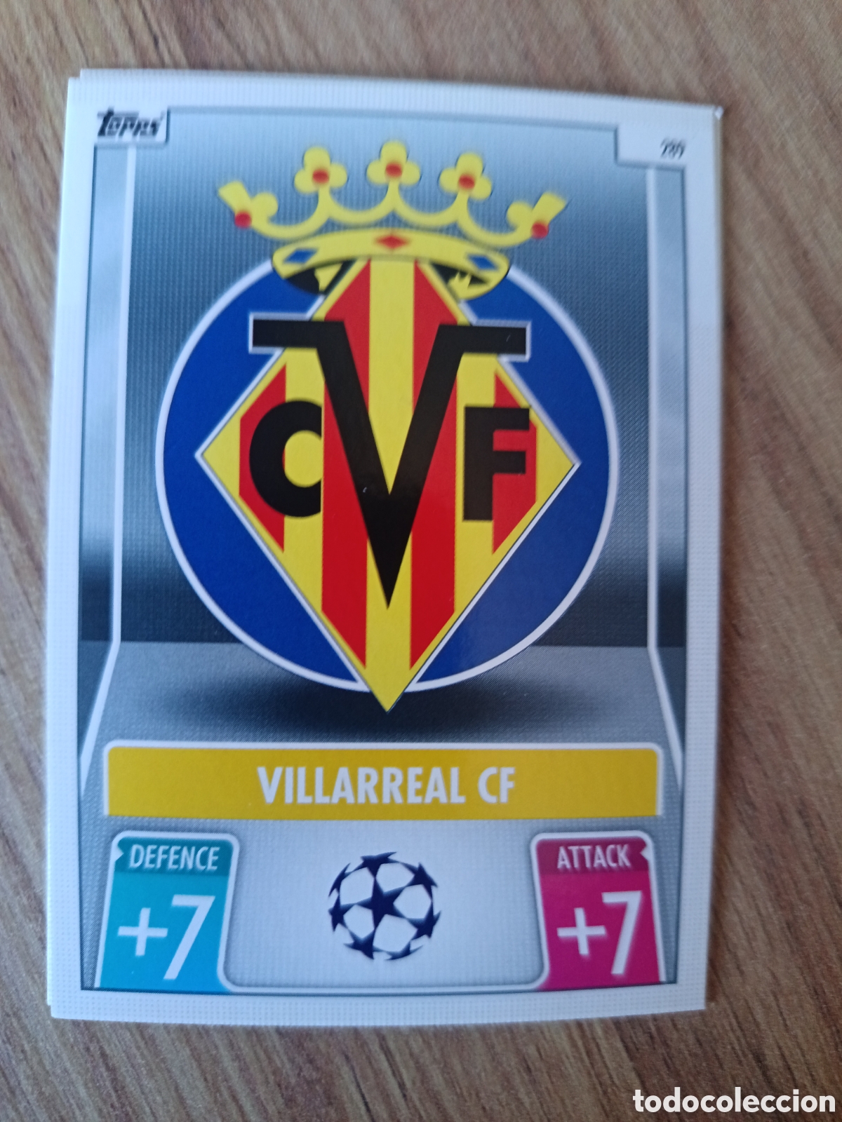 Cromos de f&uacute;tbol: 289 Escudo Villareal CHAMPIONS LEAGUE MATCH ATTAX TOPPS 2021-2022 21-22