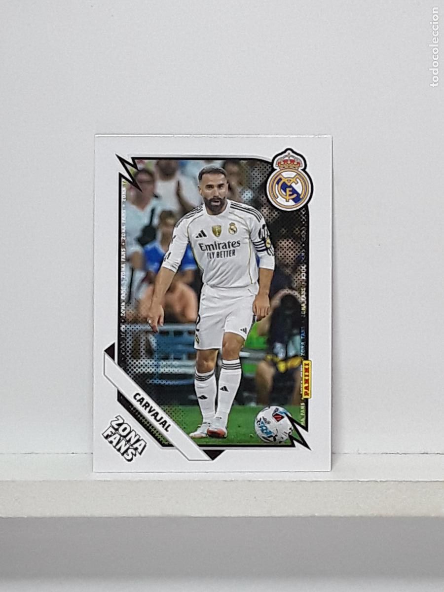 Cromos de f&uacute;tbol: CLUB REAL MADRID OFICIAL 2025 2026 25 26 ALBUM PANINI LIGA N 31 ZONA FANS CARVAJAL
