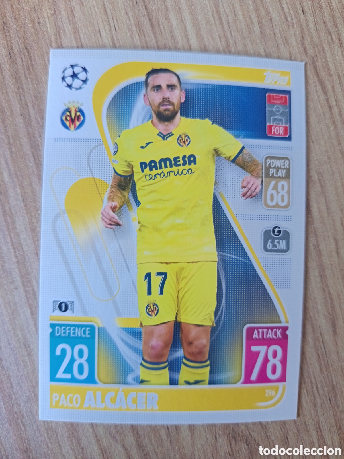 Football Stickers: 296 Alcacer CHAMPIONS LEAGUE MATCH ATTAX TOPPS 2021-2022 21-22