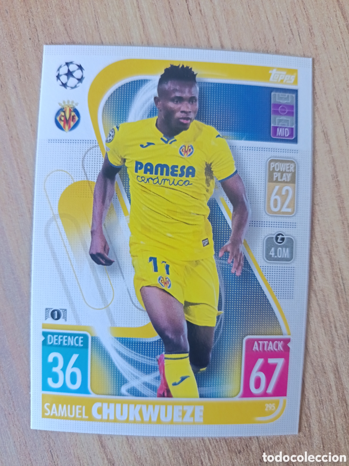 Cromos de f&uacute;tbol: 295 Chukwueze CHAMPIONS LEAGUE MATCH ATTAX TOPPS 2021-2022 21-22