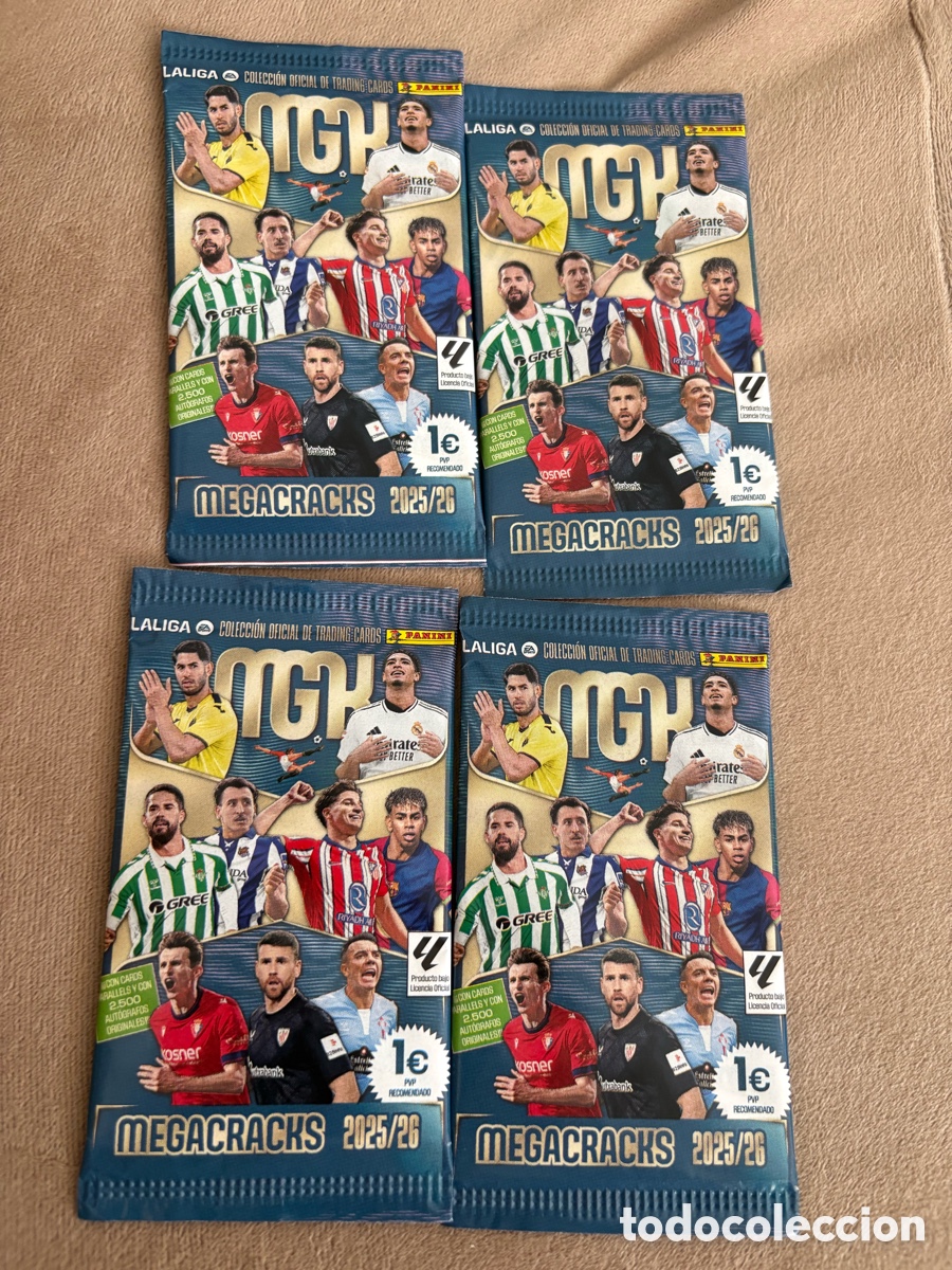 Cromos de f&uacute;tbol: Sobres megacrack 2025-2026