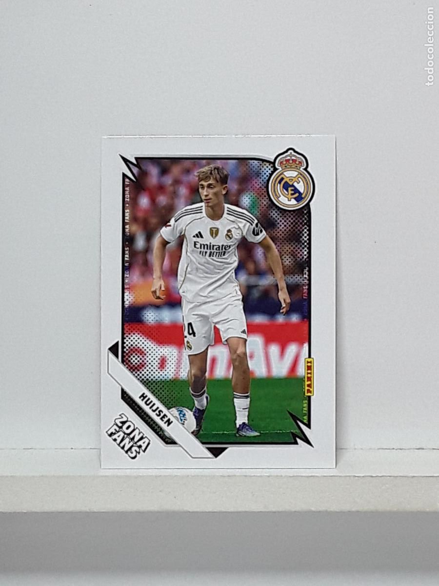 Cromos de f&uacute;tbol: CLUB REAL MADRID OFICIAL 2025 2026 25 26 ALBUM PANINI LIGA N 34 ZONA FANS HUIJSEN