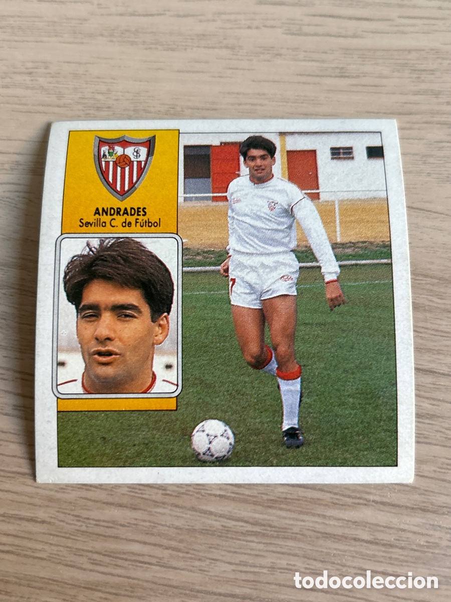 Fu&szlig;ball-Sticker: ANDRADES SEVILLA LIGA ESTE 1992 1993 92 93 NUNCA PEGADO SIN PEGAR