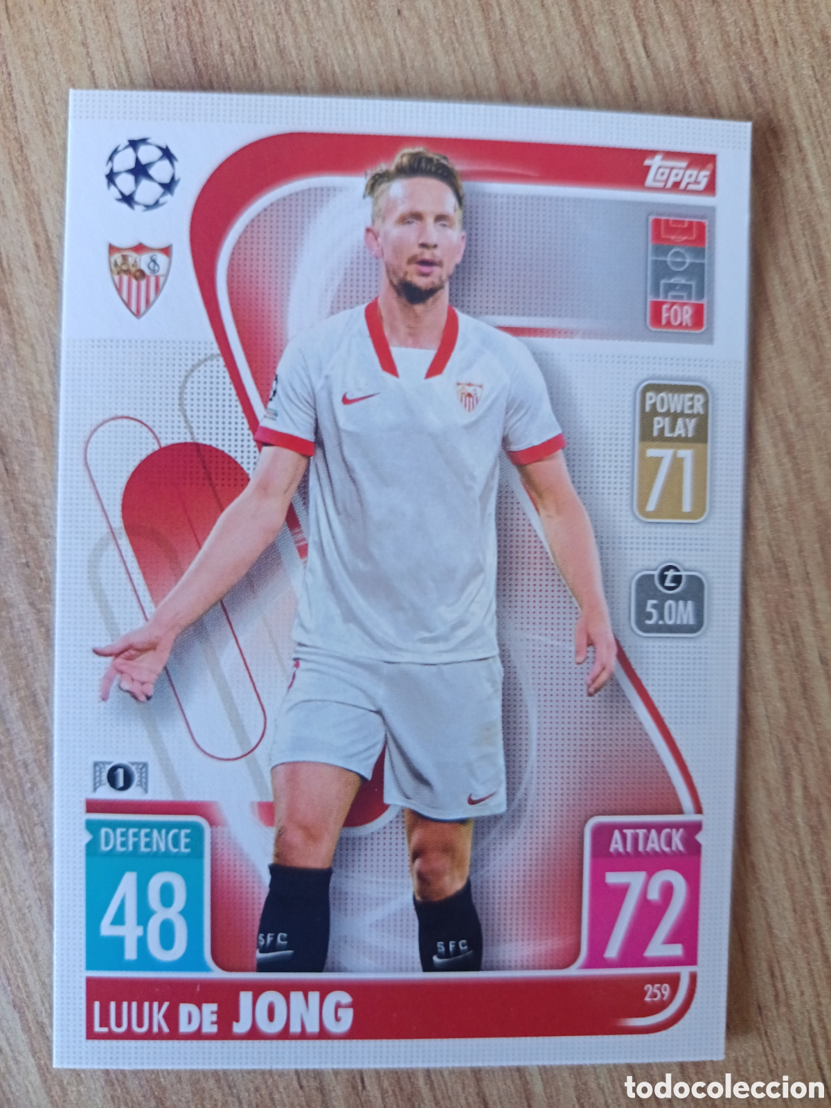 Cromos de f&uacute;tbol: 259 De Jong CHAMPIONS LEAGUE MATCH ATTAX TOPPS 2021-2022 21-22