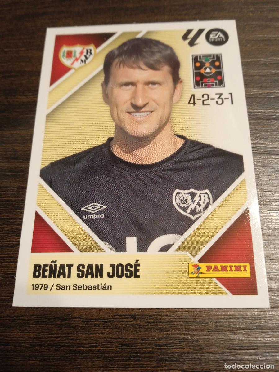 Cromos de f&uacute;tbol: Cromo Panini Liga Este 2026/2027 26/27 rRayo Vallecano Entrenador Be&ntilde;at San jose 2