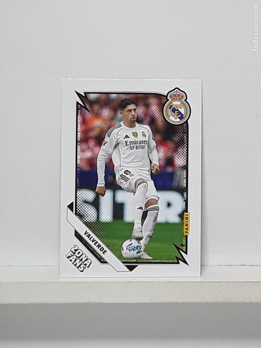 Cromos de f&uacute;tbol: CLUB REAL MADRID OFICIAL 2025 2026 25 26 ALBUM PANINI LIGA N 37 ZONA FANS FEDE VALVERDE