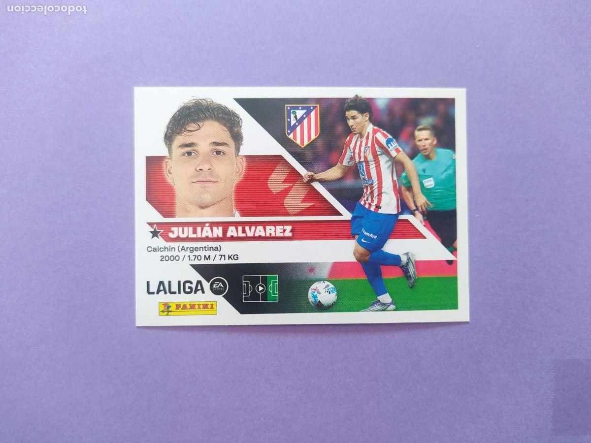 Cromos de f&uacute;tbol: LIGA ESTE 2026 2027 26 27 NUEVO - ATLETICO DE MADRID N&ordm; 20 JULIAN ALVAREZ