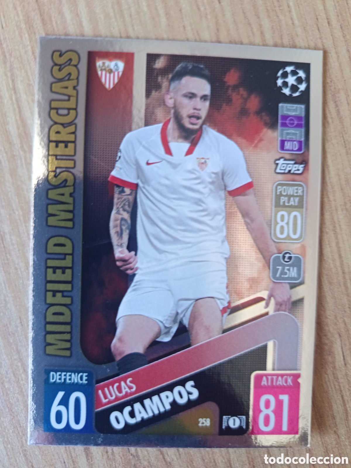 Cromos de f&uacute;tbol: 258 Ocampo CHAMPIONS LEAGUE MATCH ATTAX TOPPS 2021-2022 21-22