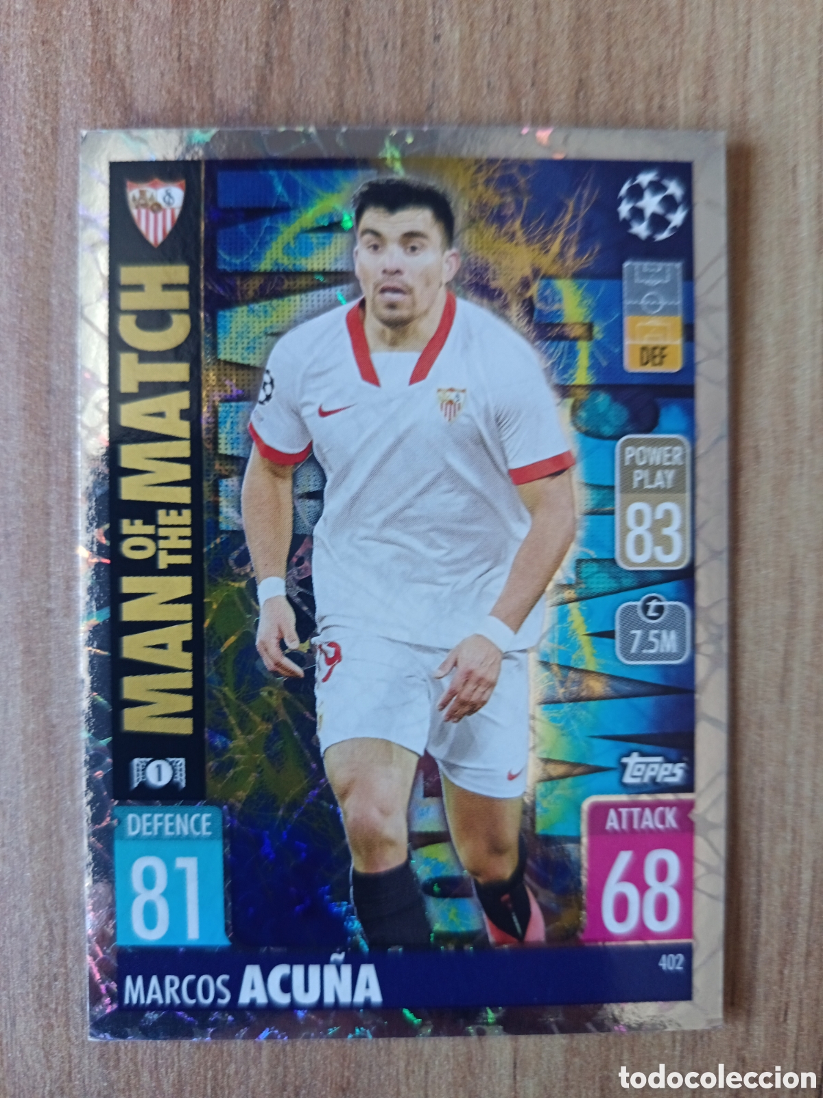 Cromos de f&uacute;tbol: 402 Acu&ntilde;a CHAMPIONS LEAGUE MATCH ATTAX TOPPS 2021-2022 21-22