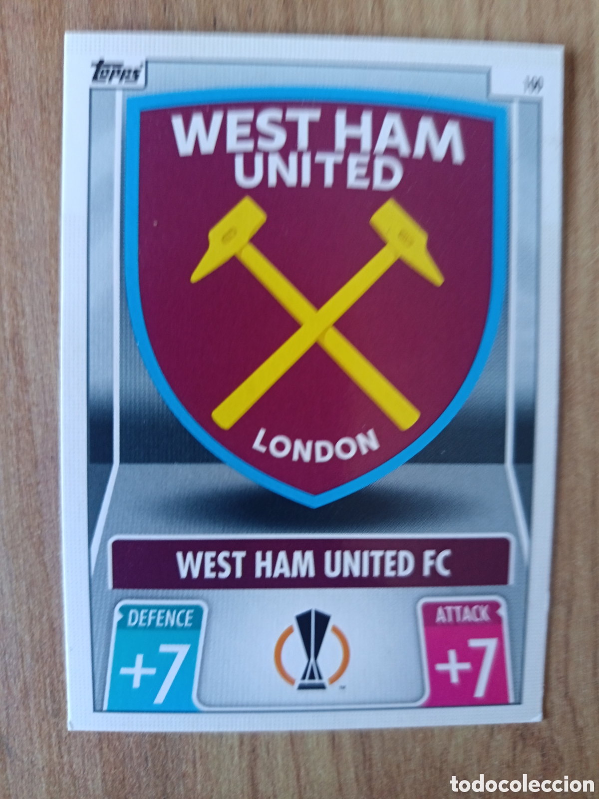 Cromos de f&uacute;tbol: 100 Escudo West Ham CHAMPIONS LEAGUE MATCH ATTAX TOPPS 2021-2022 21-22