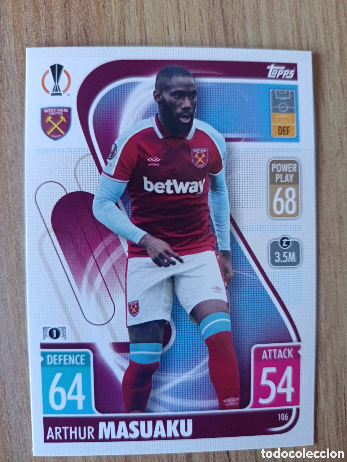 Cromos de f&uacute;tbol: 106 Masuaku CHAMPIONS LEAGUE MATCH ATTAX TOPPS 2021-2022 21-22